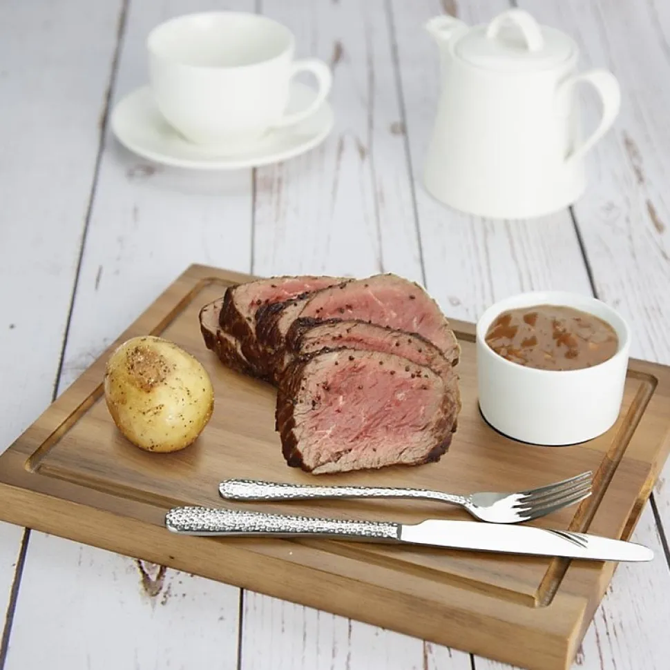 Grande planche à steak en bois d'acacia 31x24x2.5 cm - Olympia