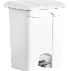 Grande Poubelle à tri à pédale 70 litres pour Sac 240 litres - Blanc