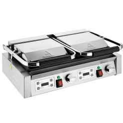 Gril de Contact Double Plaques Rainurées 3,6 kW - Buffalo