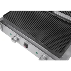 Gril de Contact Double Bistro Plaques Rainurées - Buffalo