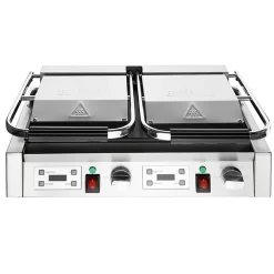 Gril de Contact Double Plaques Lisse et Rainurée 3,6 kW - Buffalo