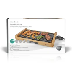 Gril de table - 6 personnes - 4 réglages de chaleur Nedis FCBG100FBK43