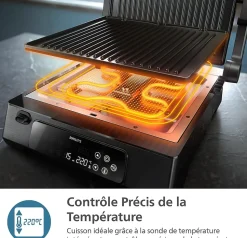 Gril électrique Philips avec sonde de température 2000 W