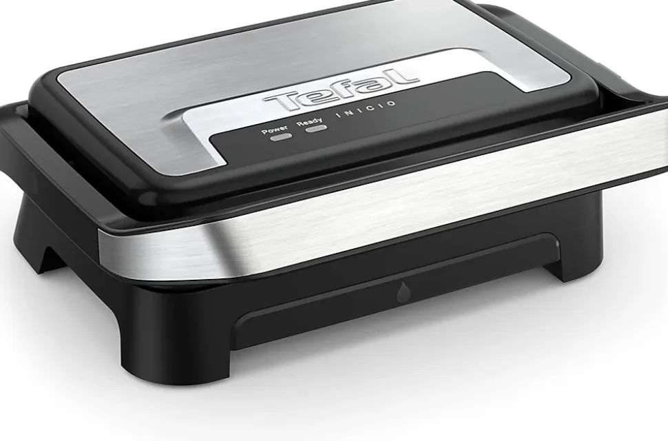 Gril Panini Noir 1000W 2-en-1 Compact