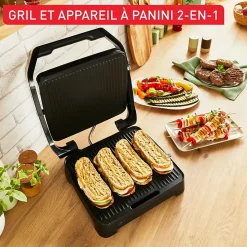 Gril Panini Noir 2000W Grande Surface