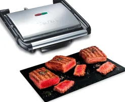 Gril Panini Noir/Argent 2000W Multifonctions