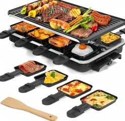 Gril Raclette LeuKoles 2 en 1 8 personnes
