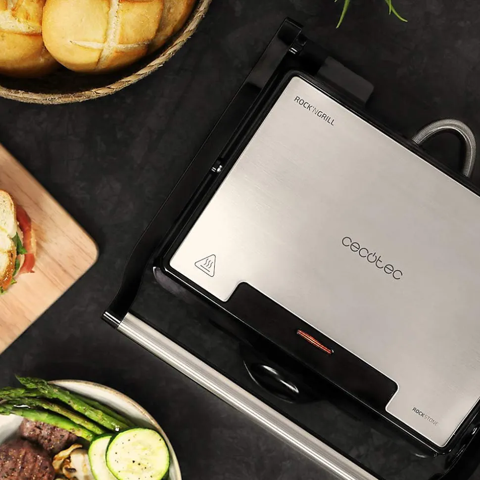 Grill Cecotec 1500W RockStone Inox