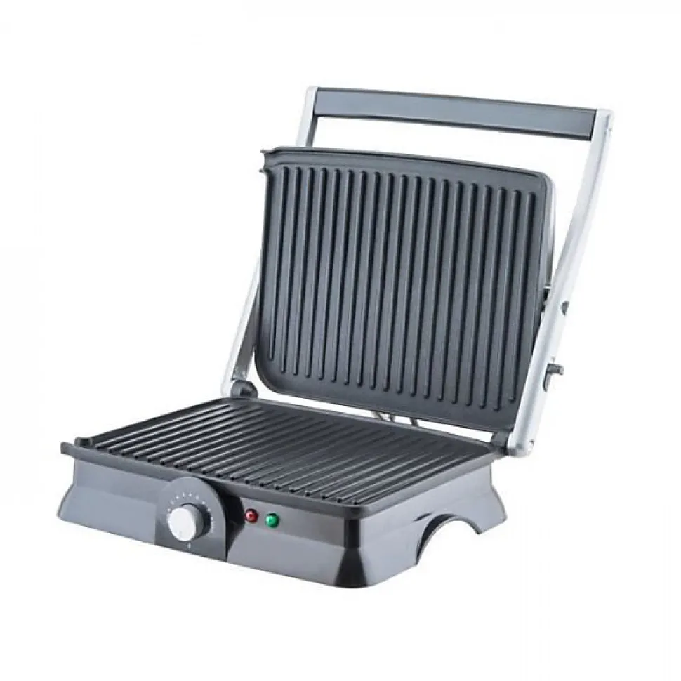 Grill électrique HKoeNIG - GR20 - Surface cuisson 29,7x23cm - Température réglable - 2000W - Inox