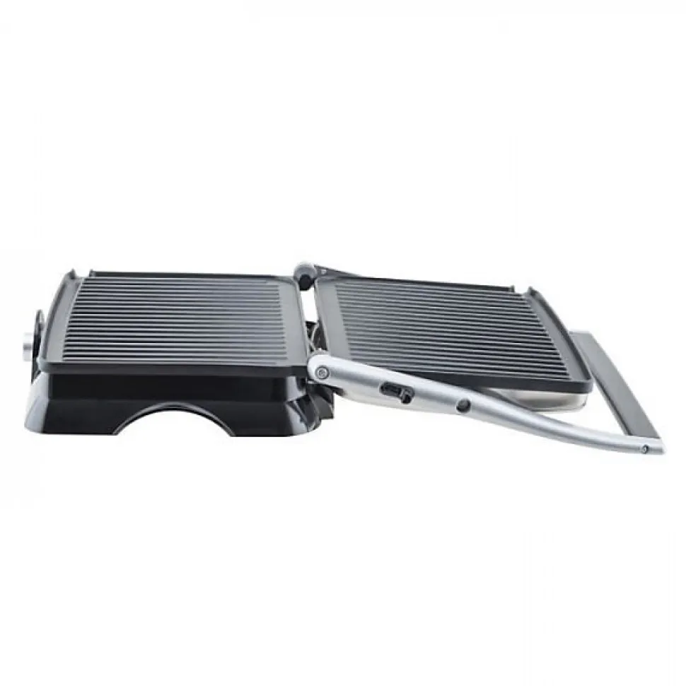 Grill électrique HKoeNIG - GR20 - Surface cuisson 29,7x23cm - Température réglable - 2000W - Inox