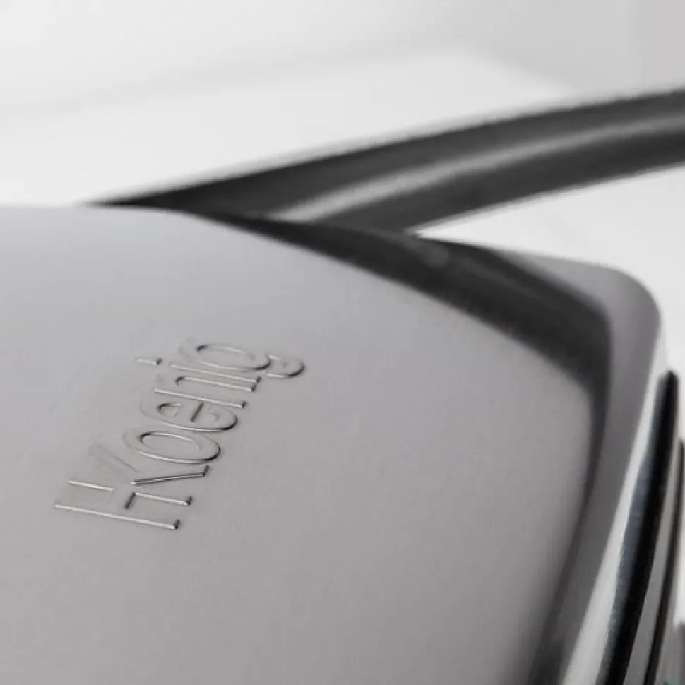 Grill électrique HKoeNIG - GR20 - Surface cuisson 29,7x23cm - Température réglable - 2000W - Inox