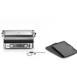 Grill multifonctions - BRAUN - Multi Grill 9 Pro - 2200 W - 3 positions de chauffe - Noir / Acier