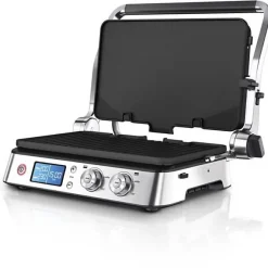 Grill multifonctions - BRAUN - Multi Pro 9 - 2000 W - 3 positions de chauffe - Noir / Acier