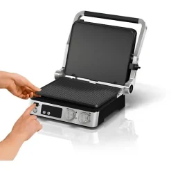 Grill multifonctions - BRAUN - Multi Grill 7 - 2000 W - 3 positions de chauffe - Noir/Acier