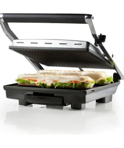 Grill multifonctions électrique DOMO - Grandes plaques Teflon - Couvercle flottant - Thermostat réglable
