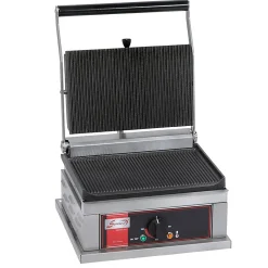 Grill Panini Simple - Grand modèle - 2 plaques Rainurées - Sofraca