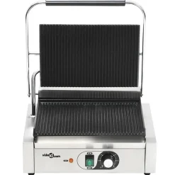 Grill rainuré pour panini 2200 W 43x30,5x20 cm