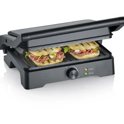 Grill SEVERIN - KG2391 - Surface de cuisson 28x17cm - Ouverture 180C - 1800W