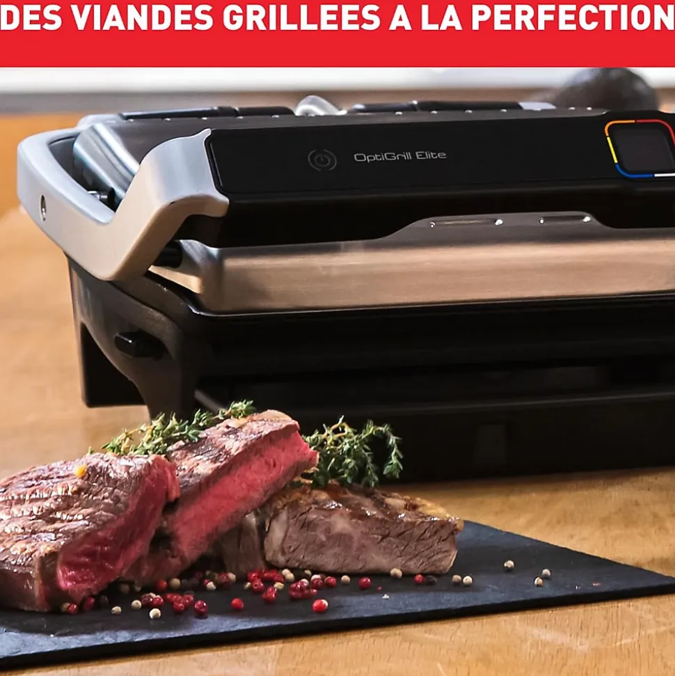 Grill Tefal OptiGrill Elite 2000W Métal