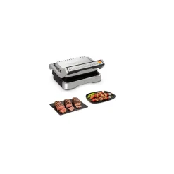 Grill viande 2100w acier inoxydable Tefal GC772D10 optigrill 2 en 1