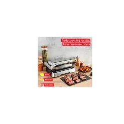 Grill viande 2100w acier inoxydable Tefal GC772D10 optigrill 2 en 1