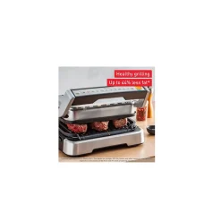 Grill viande 2100w acier inoxydable Tefal GC772D10 optigrill 2 en 1