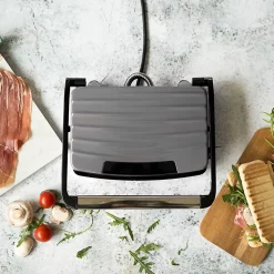 Grill viandes et panini 750w gris/noir - doc232g - livoo DOC232G