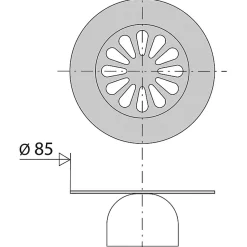 Grille à cloche - diamètre 85 mm - Valentin