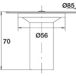 Grille avec tube - diamètre 85 mm - Pour tasse à collerette - Valentin