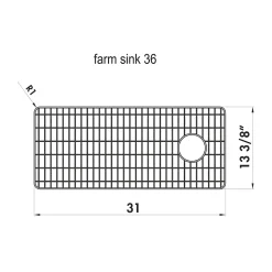 Grille en inox fond d'évier pour évier Chambord PHILIPPE III