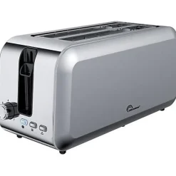 Grille pain - LITTLE BALANCE - 1450W - 2 fentes longues 23.7cm - 3 fonctions - Inox