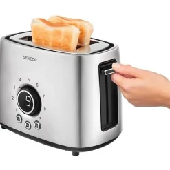 Grille Pain - Toaster Electrique 2 tranches Sencor STS 5050SS avec fonction de dégivrage - argentée