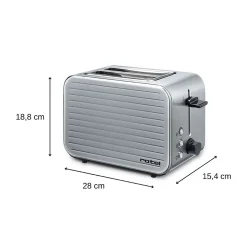 Grille pain chromé avec 7 niveaux de réglages Rotel