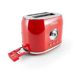 Grille Pain Style Rétro Double Fentes Retro Toast Rouge Kitchencook