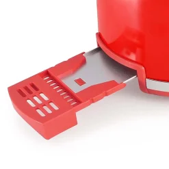 Grille Pain Style Rétro Double Fentes Retro Toast Rouge Kitchencook