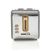 Grille-pain 2 Fentes Larges 900W Gris Soft-Touch Fonction décongélation NEDIS
