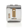 Grille-pain 2 Fentes Larges 900W Blanc Soft-Touch Fonction décongélation NEDIS