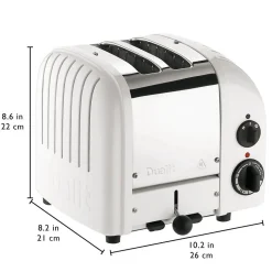 Grille-pain 2 fentes 1200w blanc Dualit 27033