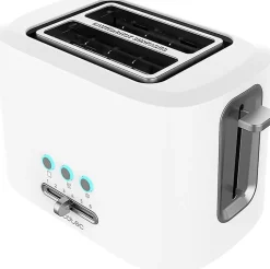 Grille-pain 2 fentes 980W Blanc Inox