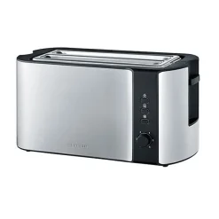 Grille-pain - SEVERIN - 2590 - 2 fentes - 1400W - inox brossé/noir