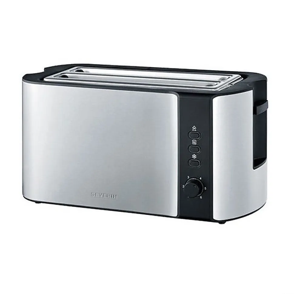 Grille-pain - SEVERIN - 2590 - 2 fentes - 1400W - inox brossé/noir