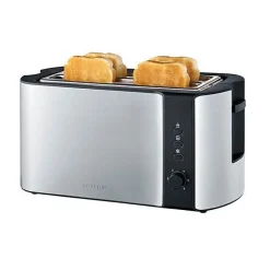 Grille-pain - SEVERIN - 2590 - 2 fentes - 1400W - inox brossé/noir