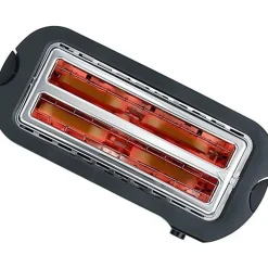 Grille-pain - SEVERIN - 2590 - 2 fentes - 1400W - inox brossé/noir