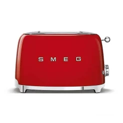 Grille-pain - SMEG - 2 tranches - 950watts - tiroir ramasse miettes - Rouge
