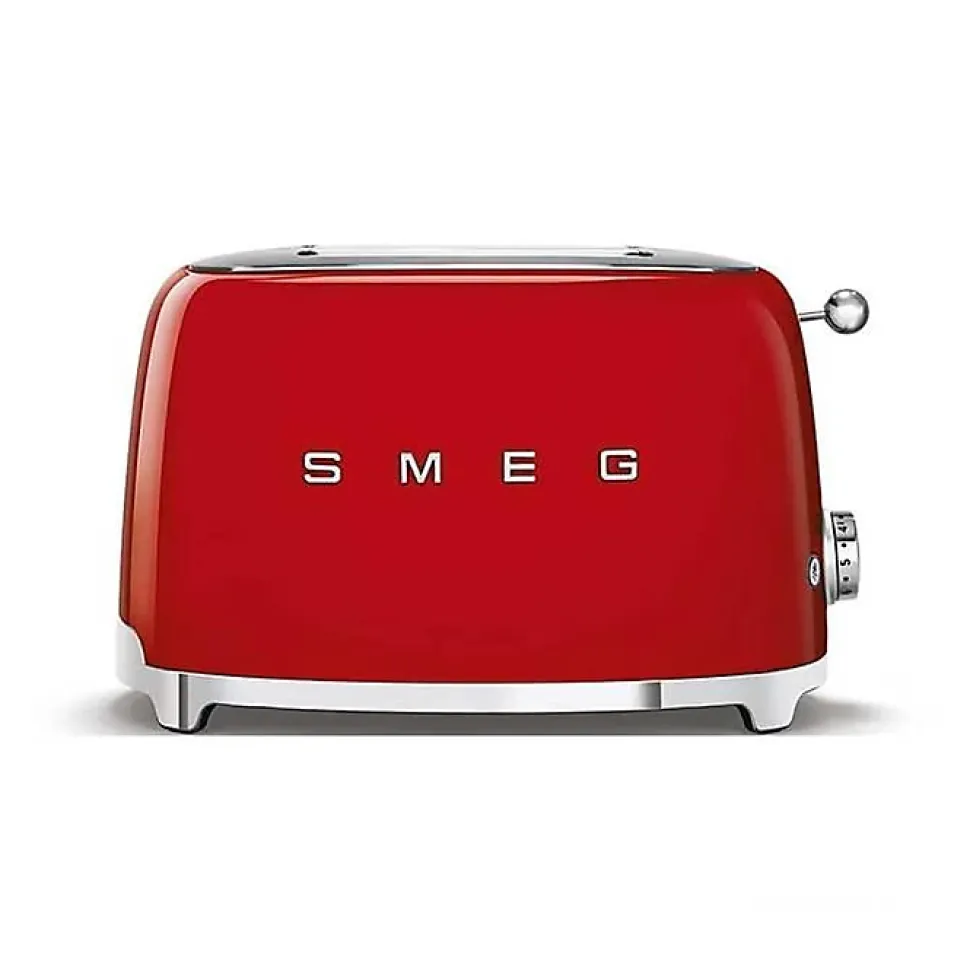 Grille-pain - SMEG - 2 tranches - 950watts - tiroir ramasse miettes - Rouge