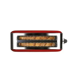 Grille-pain - TAURUS - Vintage Red - 2 fentes extra longues - 6 niveaux de brunissement - 1 400 W