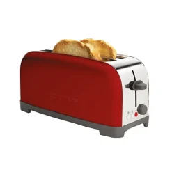 Grille-pain - TAURUS - Vintage Red - 2 fentes extra longues - 6 niveaux de brunissement - 1 400 W