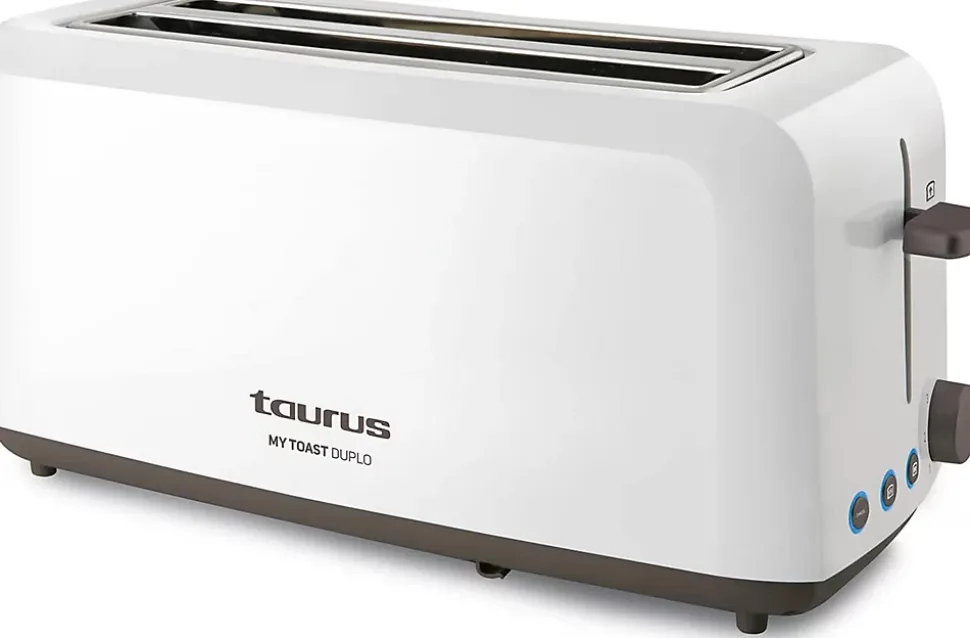 Grille-pain Blanc 2 Fentes Longues 1450W