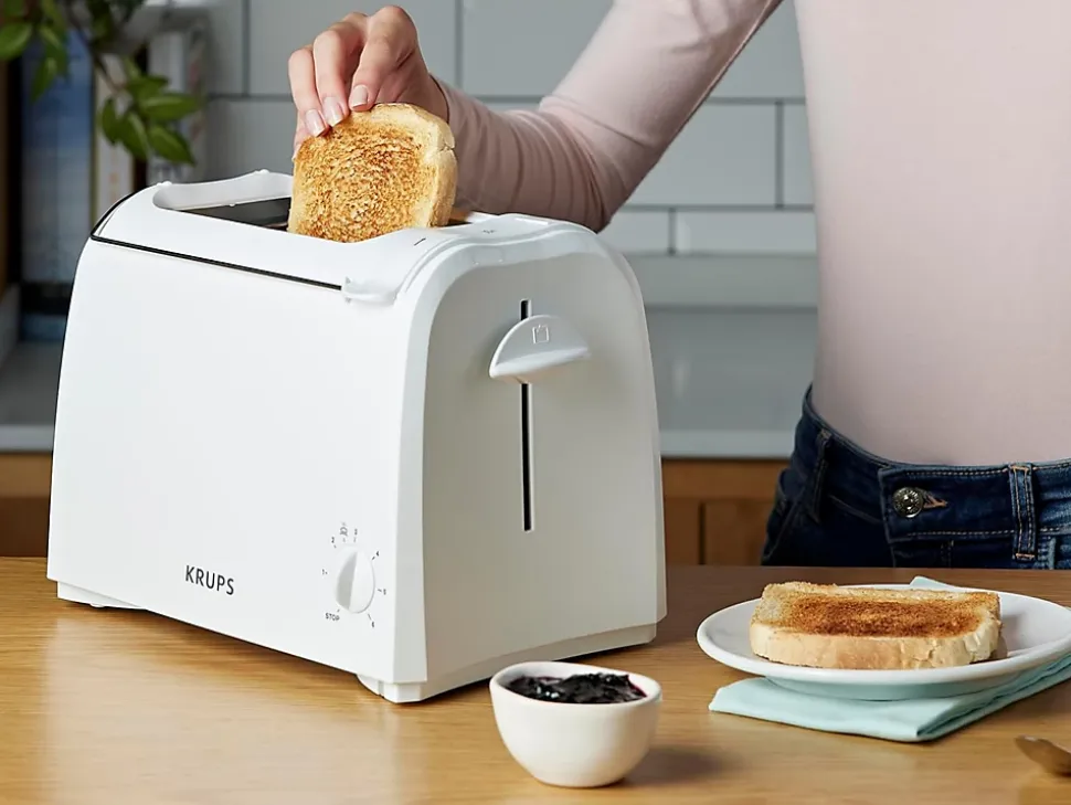 Grille-pain Blanc 700W 2 Fentes