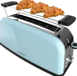 Grille-pain Bleu Inox 1 Fente Longue 850W